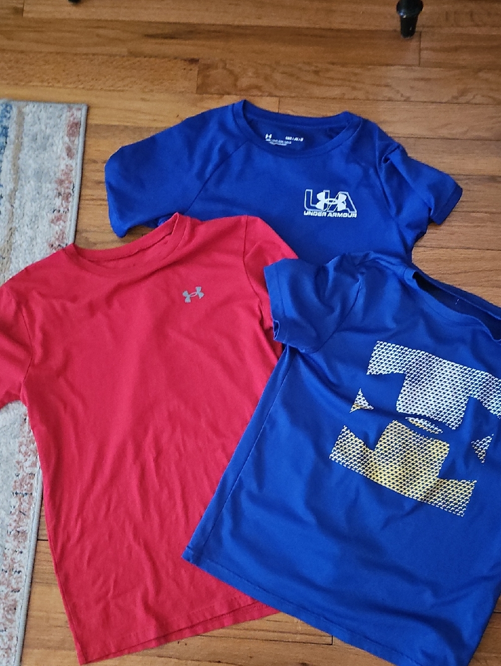 Under Armour Kids Short Sleeve Tees - Blue & Red Mix